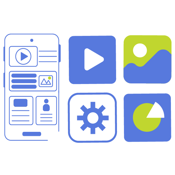 4 step mobile icon